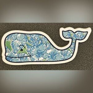 Vineyard Vines Blue and Green Whale Sticker